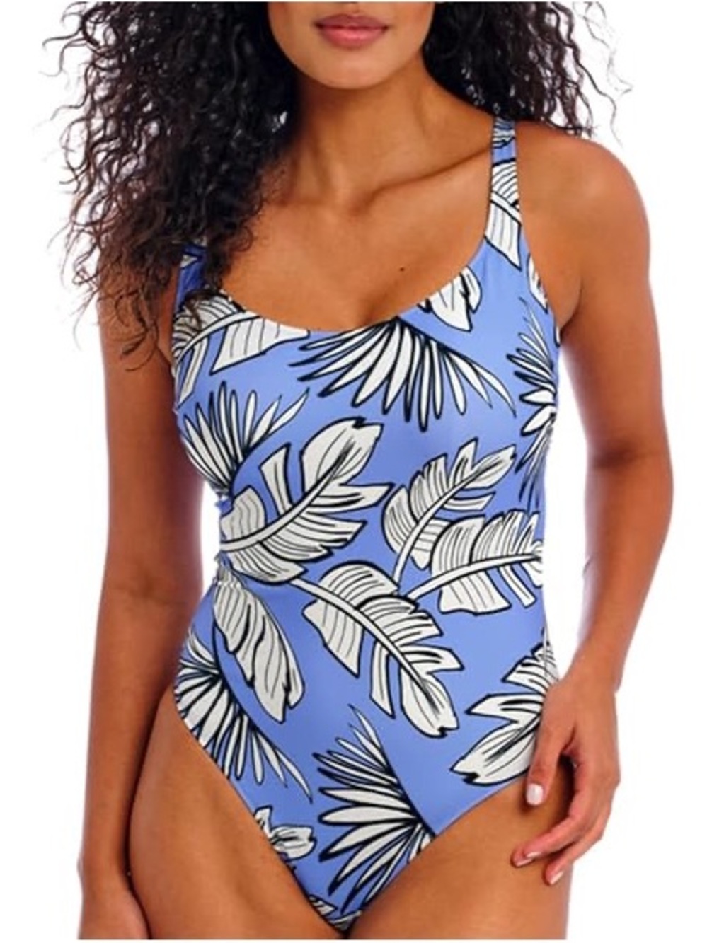 Freya Mali Beach Underwire 32 DDD Tropical Floral One Piece High Cut Swimsuit